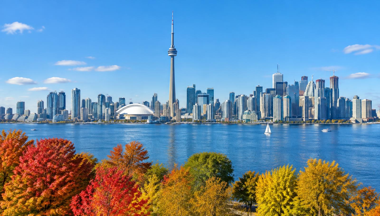 Toronto skyline in autumn